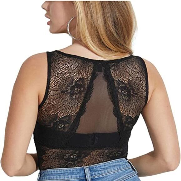 ✨ GUESS womens Rosaly Sleeveless Lace Bodysuit✨ - Picture 2 of 7